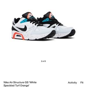 Structure Kids Sneakers in White, Black, and Orange